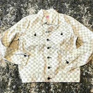 Juicy couture distressed denim logo jacket XS NWOT
